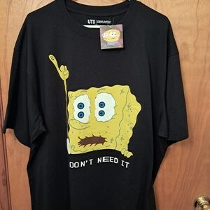 Cactus Plant Flea Market Black SpongeBob T-Shirt